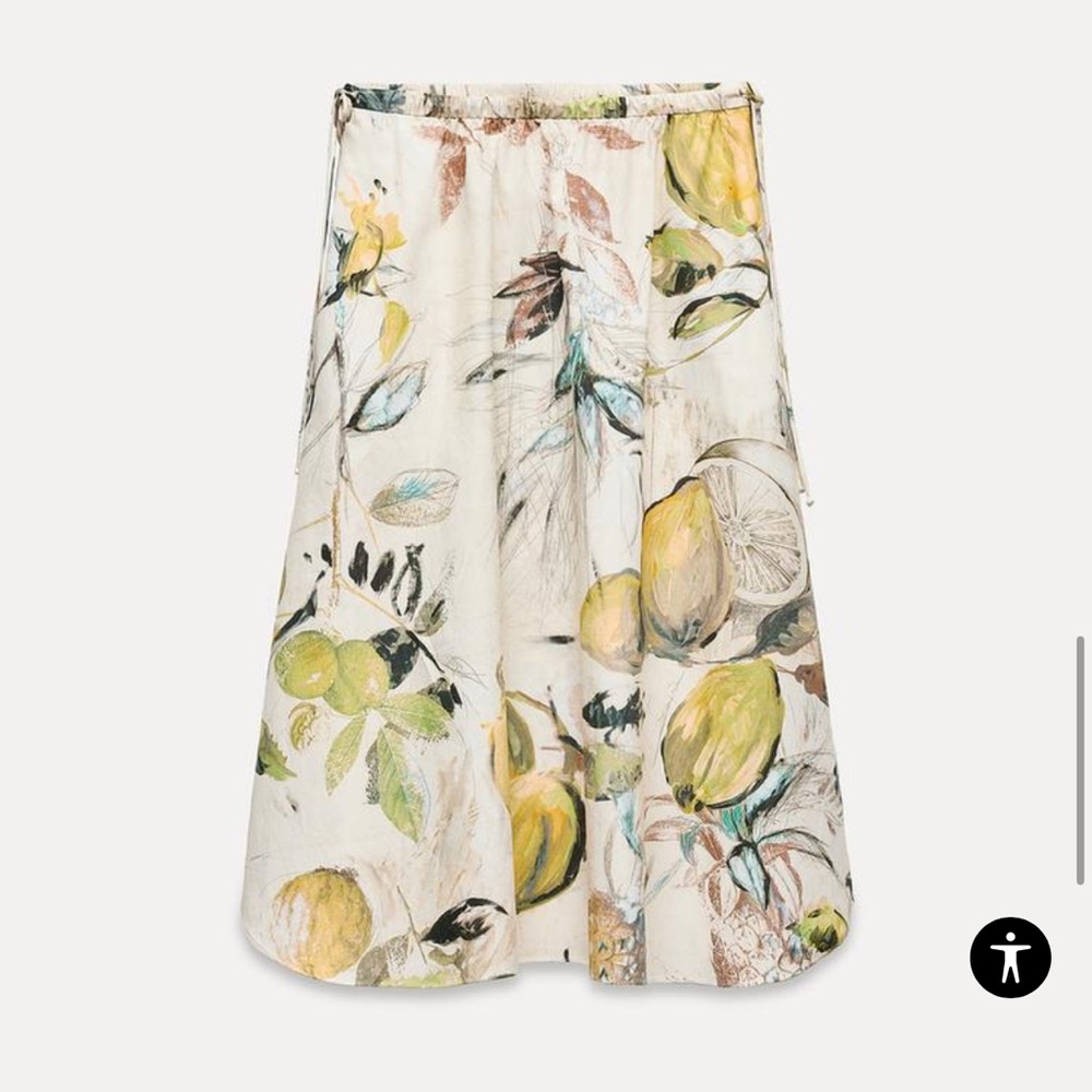 Zara Printed Skirt Size XL NWT